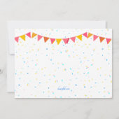 1歳の誕生日パーティー 招待状 (裏面)