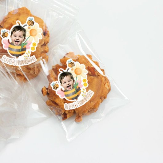 1歳の誕生日ビーカスタムステッカーパーティーの好意ラベル シール