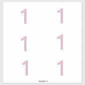 1歳の誕生日ピンク一歳カスタム可愛い シール (シート)