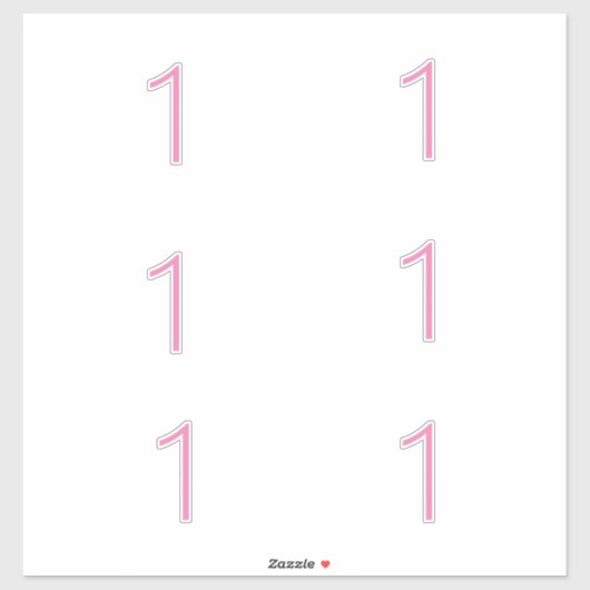 1歳の誕生日ピンク一歳カスタム可愛い シール (シート)