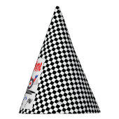 1歳の誕生日ファーストワンレッドブルーレースカー パーティーハット (右)