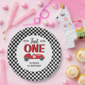 1歳の誕生日ファーストワンレーシングカーパーティー ペーパープレート (パーティー)