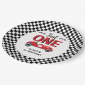 1歳の誕生日ファーストワンレーシングカーパーティー ペーパープレート (アングル)