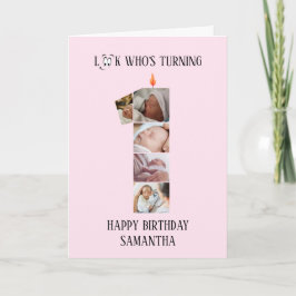 1歳の誕生日フォトカード カード