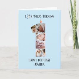 1歳の誕生日フォトカード カード