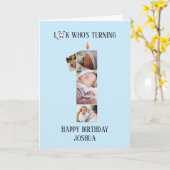 1歳の誕生日フォトカード カード (黄色い花)