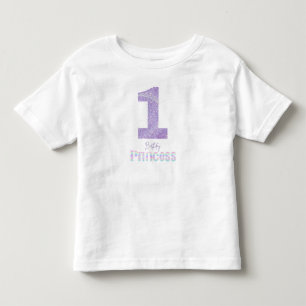 1歳の誕生日プリンセスクラウンティーシャツ トドラーTシャツ
