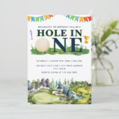 1歳の誕生日ホールインワンゴルフバースデーパーティー 招待状 (スタンド正面)