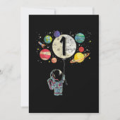 1歳の誕生日ボーイ宇宙飛行士1歳の誕生日 招待状 (正面)