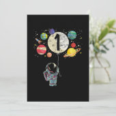 1歳の誕生日ボーイ宇宙飛行士1歳の誕生日 招待状 (スタンド正面)