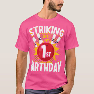 1歳の誕生日ボーリングテーマが誕生日に Tシャツ