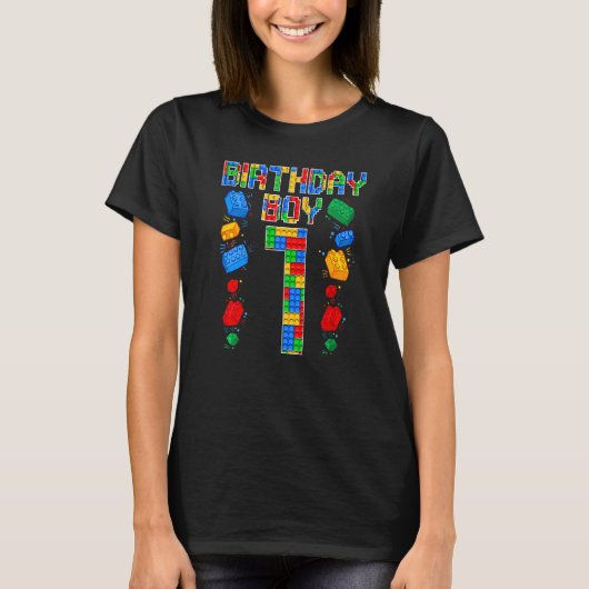 1歳の誕生日マスタービルダー1歳のブロックのビル Tシャツ (正面)