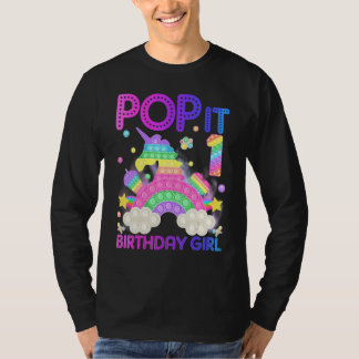 1歳の誕生日ユニコーンFidgetポップ・アートの It誕生日女の子K Tシャツ