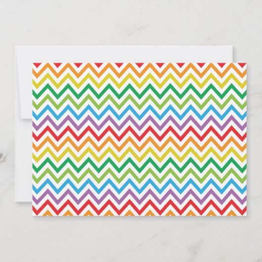 1歳の誕生日レインボーの写真 招待状 (裏面)