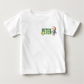 1歳の誕生日ロボットボーイベビー ベビーTシャツ (正面)