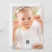 1歳の誕生日ワイルドフラワー天女モダン子 招待状 (裏面)