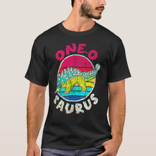1歳の誕生日ワンO Saurus I Ankylosaurus I Family Tシャツ (正面)