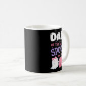 1歳の誕生日不気味ハロウィンピンクのダダ コーヒーマグカップ (正面右)