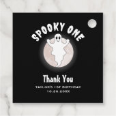 1歳の誕生日不気味1歳のおもしろいファースト・ハロウィーン幽霊 フェイバータグ (裏面)