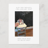 1歳の誕生日写真感謝はがき ポストカード (正面)