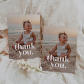 1歳の誕生日写真 - 1 サンキューカード