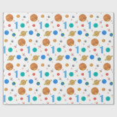 1歳の誕生日太陽の系惑星 ラッピングペーパー (フラット)