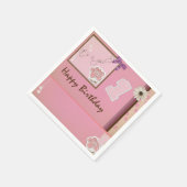 1歳の誕生日小さな女の子紙ナプキン スタンダードカクテルナプキン (角)