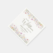 1歳の誕生日我々の小さな野花が一つ回る スタンダードカクテルナプキン (角)