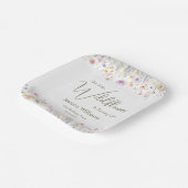 1歳の誕生日我々の小さな野花が一つ回る ペーパープレート (傾斜あり)