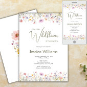 1歳の誕生日我々の小さな野花が一つ回る 招待状