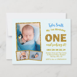 1歳の誕生日招待状、男の子の初めての誕生日 招待状