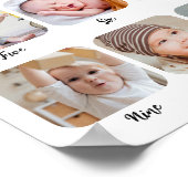 1歳の誕生日記念 私の初めての1年写真 ポスター (角)