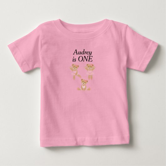 1歳の誕生日記念Tシャツ ベビーTシャツ (正面)