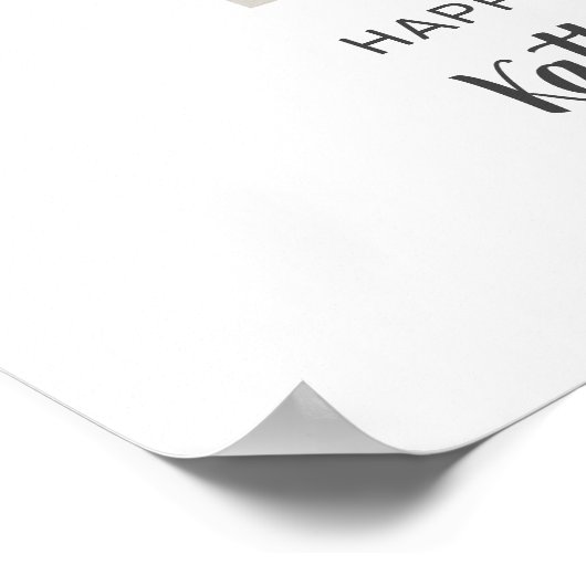 1歳の誕生日1フォトコラージュカスタム写真 ポスター (角)