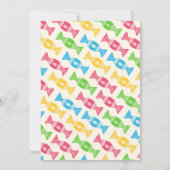 1歳の誕生日3ドーナツ赤ちゃん女の子パーティー 招待状 (裏面)