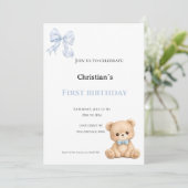 1歳の誕生日 おとこのこ 招待状 (スタンド正面)