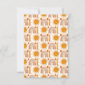 1歳の誕生日 おめでとう サンシャイン 水彩画 感謝の気持ちを込めた写真 サンキューカード (裏面)