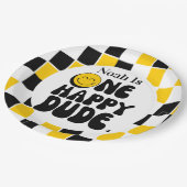 1歳の誕生日 おめでとう！HAPPY DUDE ペーパープレート (アングル)