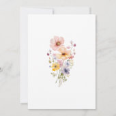 1歳の誕生日 わが家の小さな野の花が1歳に 招待状 (裏面)