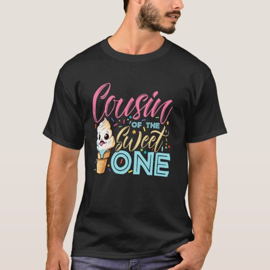 1歳の誕生日 アイスクリーム 甘い夏の従兄弟 Tシャツ (正面)