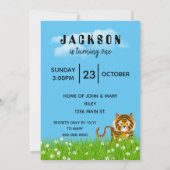 1歳の誕生日 ギリシャの草原 招待状 (裏面)