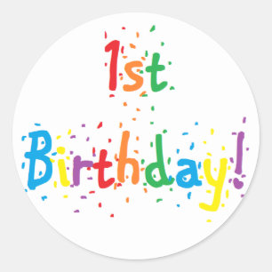 「1歳の誕生日」スタンプ ラウンドシール