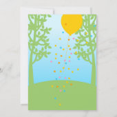 1歳の誕生日 ハニーベア ファミリーパーティー 招待状 (裏面)