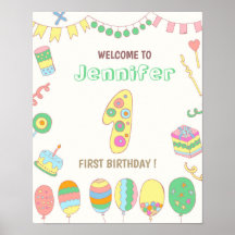 1歳の誕生日。バルーン番号1。