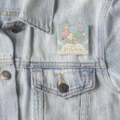 1歳の誕生日 パステルハートバルーンの花束 缶バッジ (インサイチュ)