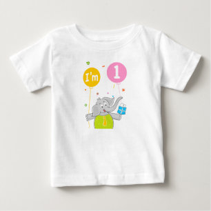 1歳の誕生日 ベビーTシャツ
