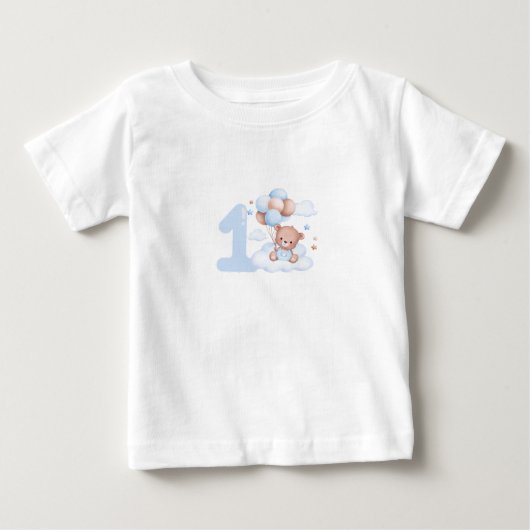 1歳の誕生日 ベビーTシャツ (正面)