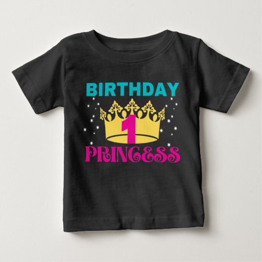 1歳の誕生日 ベビーTシャツ (正面)