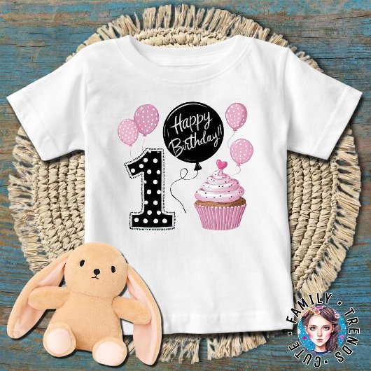 1歳の誕生日 ベビーTシャツ