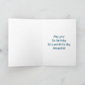 1歳の誕生日:ミカラフルュージックシンボル+レインボー1 カード (内部)